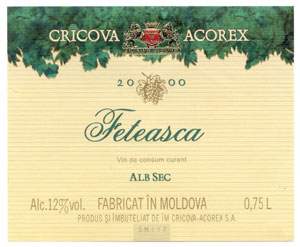 CRICOVA-ACOREX Фетяска бел. сух. 12% (0.75 л )